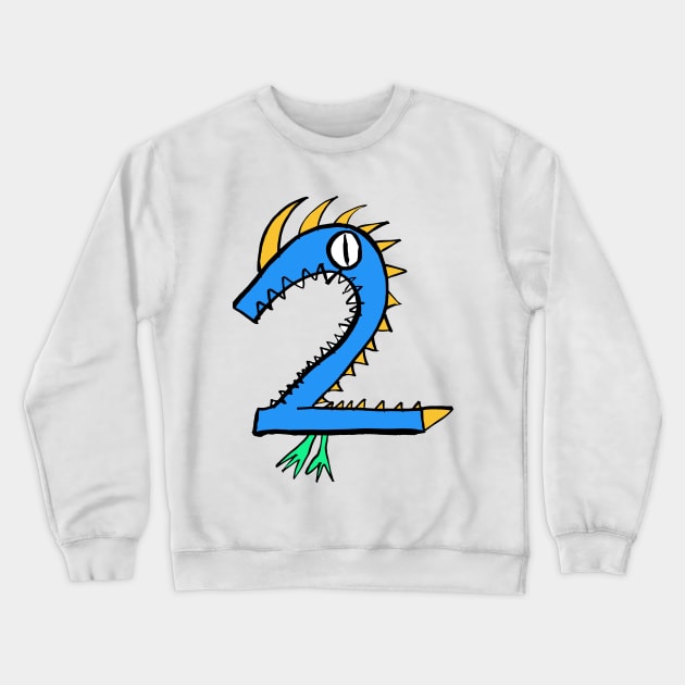 Monster Number 2 - happy sixth birthday for your little monster Crewneck Sweatshirt by heyK